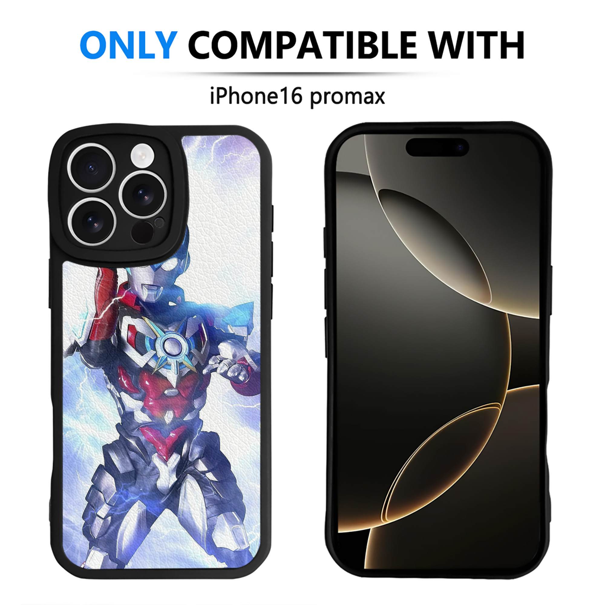 （画像用） ウルトラマン Ultraman 【iPhone 16シリーズ対応】シリコンスマホケース（レザー調） 材質：シリコン
